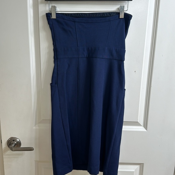 Strapless Theory midi dress - Picture 3 of 5